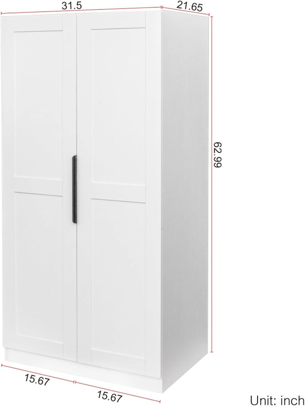 Freestanding Kitchen Pantry Storage Cabinet with Doors and Shelves Buffet Cup...