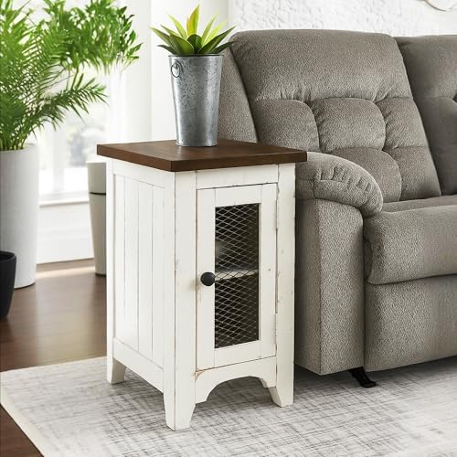 Signature Design by Ashley Wystfield Chairside End Table, Vintage White