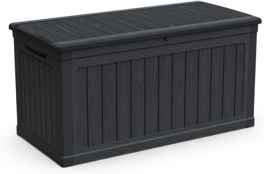 230 Gallon Large Outdoor Storage Deck Box XXL Patio Furniture Storage, 440 lb...