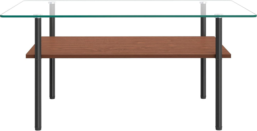 Glass Coffee Table Modern Center Table, Coffee Table for Living Room, Tempere...
