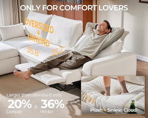 103" Modular Power Reclining Sectional 2 Seater Loveseat Sofa, Chenille ...