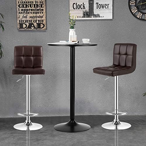 COSTWAY 3-Piece Bar Table Set, Counter Height Table Set with 2 Bar Stools