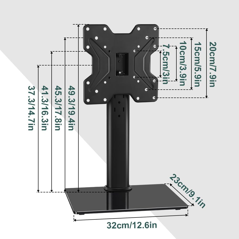 BFTOU Universal TV Stand for 13"–43" TVs Swivel 4 Level Height Adju...