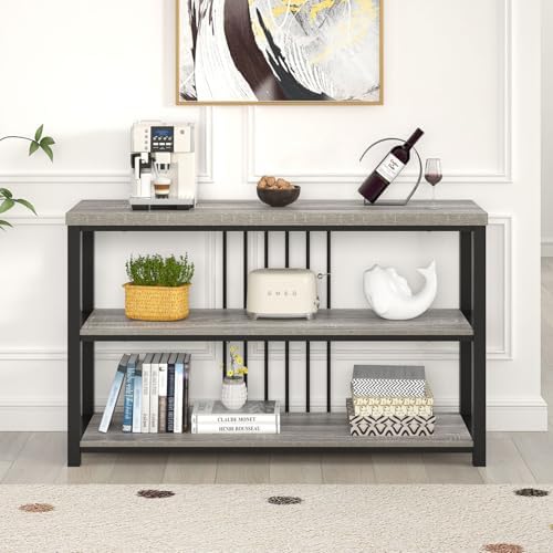 FOLUBAN Console Tables for Entryway, Sofa Table with 3 Tier Storage for Livin...