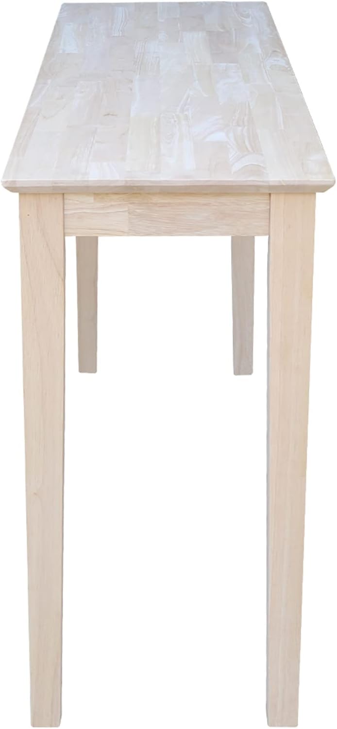 IC International Concepts Solid Wood Shaker Console Table, 60" Long