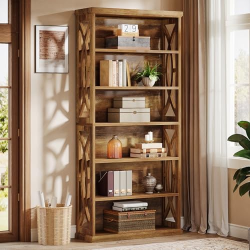 Tribesigns 6-Tier Bookshelf, 71 Inches Tall Freestanding Bookcase, Large Indu...