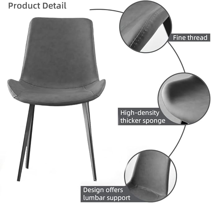 Dining Chairs Set of 2, Modern Kitchen & Dining Room Chairs, Upholstered ...