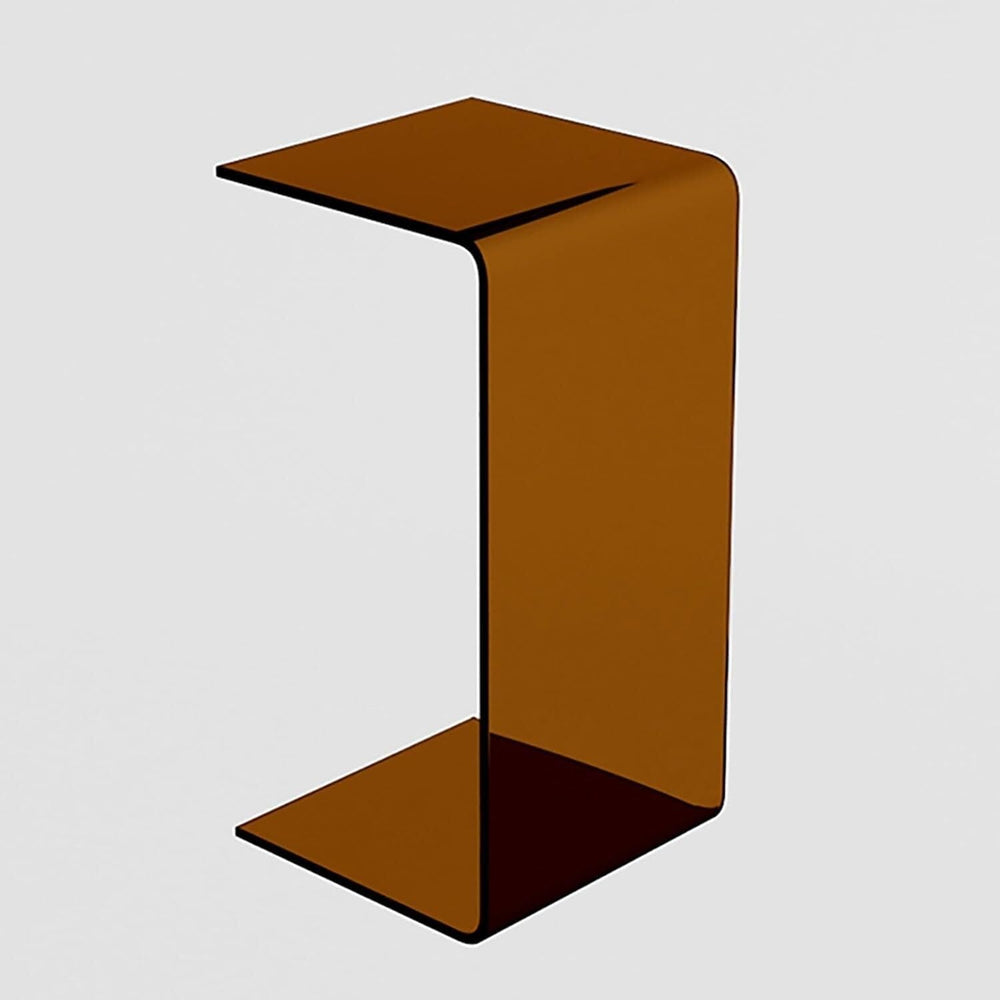 Acrylic C-Shaped End Table for Living Room and Bedroom, Versatile Sofa Side T...