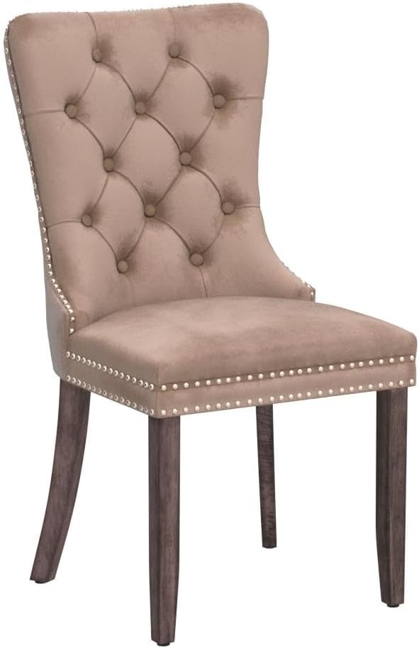 Kiztir Velvet Dining Chairs Set of 6, Upholstered Dining Room Chairs with Rin...