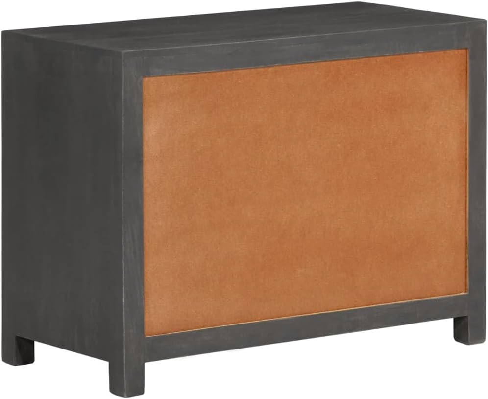 Solid Mango Wood Sideboard, 29.5 Inch Wall Mounted Buffet Cabinet with 3 Soft...