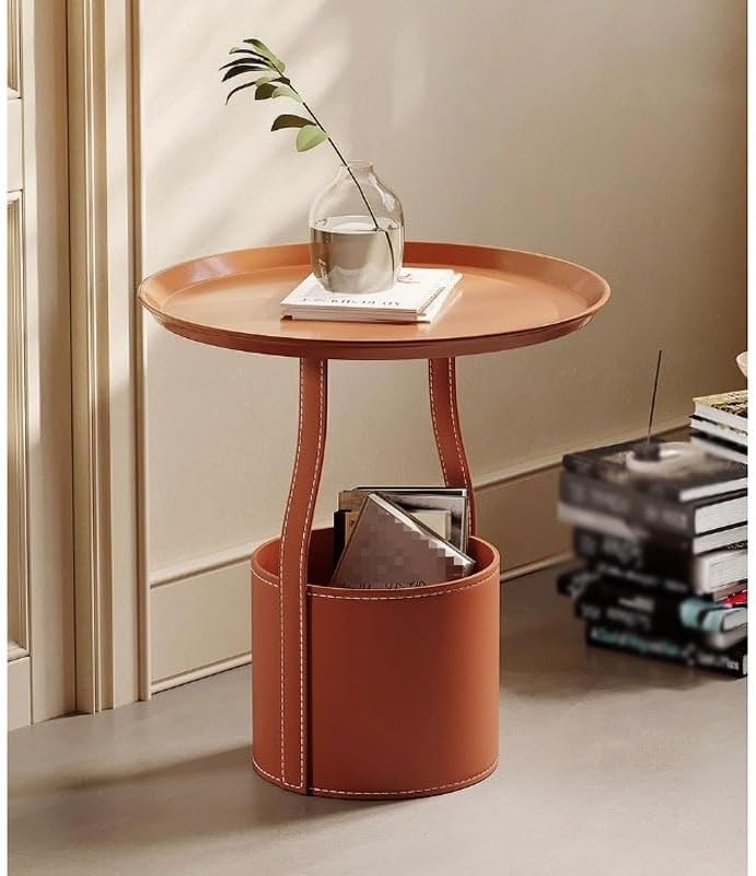 Living Room Furniture Nordic Sofa Side Table Saddle Leather Living Room Home ...