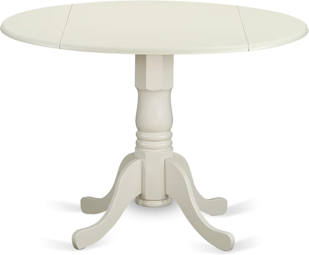 East West Furniture DLT-WHI-TP Dublin Modern Kitchen Table - a Round Dining T...