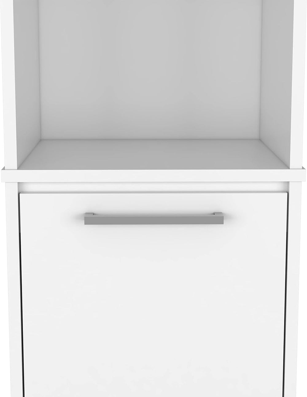 FM FURNITURE White Pantry Cabinet with Adjustable Shelves, Manufactured Wood,...