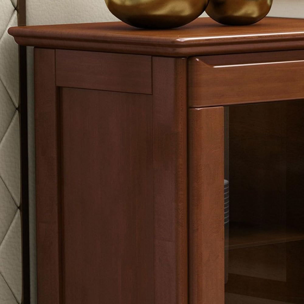Entryway Cabinet Chinese Solid Wood Wine Cabinet Restaurant Multifunctional D...