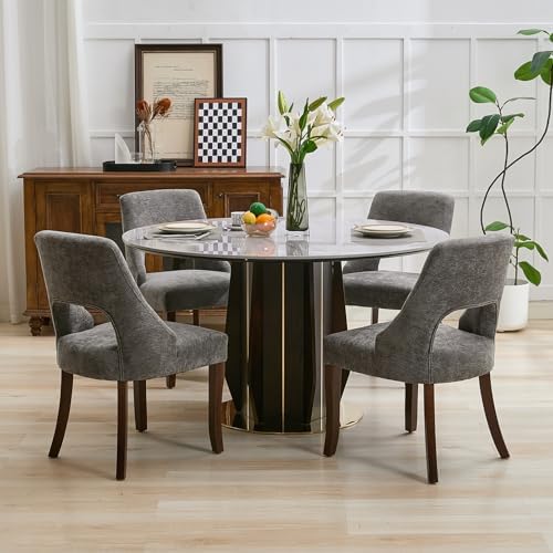 UVV Wooden Dining Chairs Set of 4, Mid Century Modern Upholstered Dining Room...
