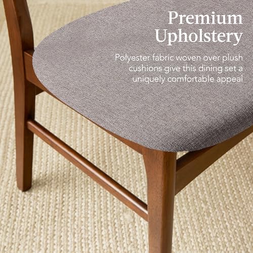 Best Choice Products 7-Piece Wooden Dining Room Table Set, Mid-Century Modern...