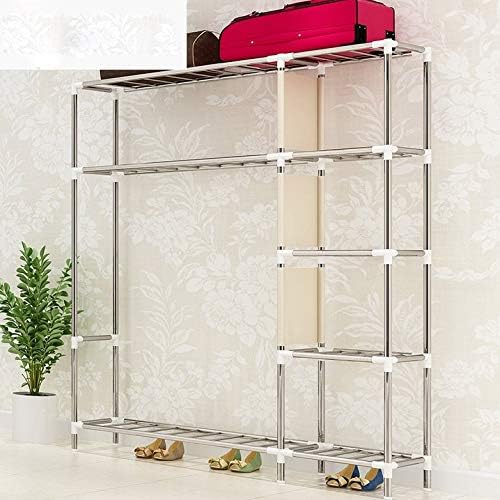 Art Cloth Wardrobe Steel Tube Home Large Capacity Storage Closet Completely C...