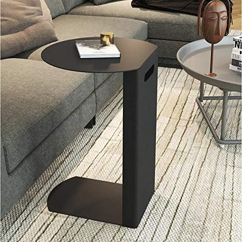 Telephone Table, Black Sofa Side End Tables Living Room,C Shaped End Table,Ca...