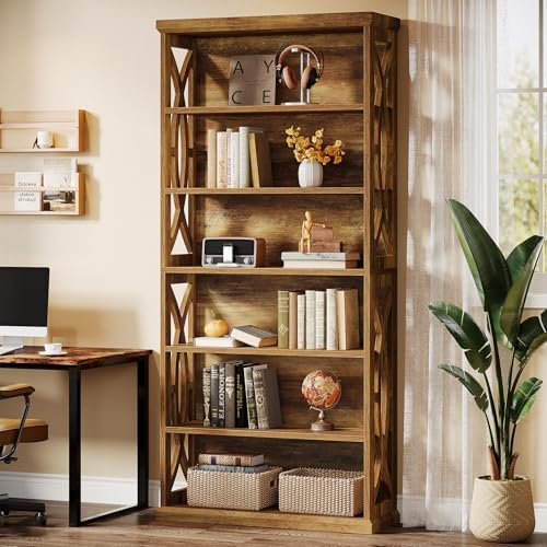 Tribesigns 6-Tier Bookshelf, 71 Inches Tall Freestanding Bookcase, Large Indu...