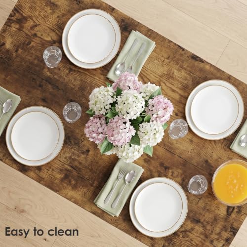 VECELO 43.3" Kitchen Dining Table Set for 4, Heavy-Duty Steel Frame &...
