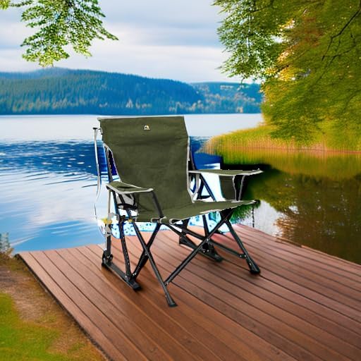 GCI Outdoor Kickback Rocker Camping Chair | Portable Folding Rocking Chair wi...