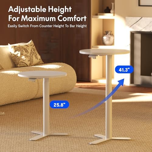 FLEXISPOT Gas Spring Lift Sit-to-Stand Table,20" Round Bar Table | With ...