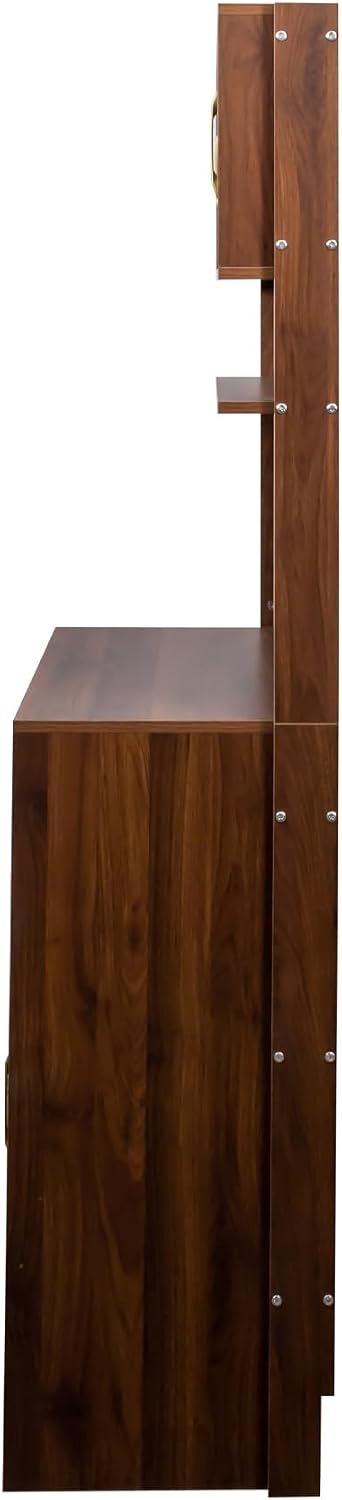 71" Kitchen Hutch Cabinet with Storage Pantry Storage Cabinet with Strip...