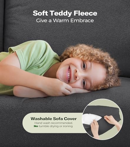 Welzona Loveseat, 51" Small Couch, Teddy Love Seat, Small Loveseat Sofa ...