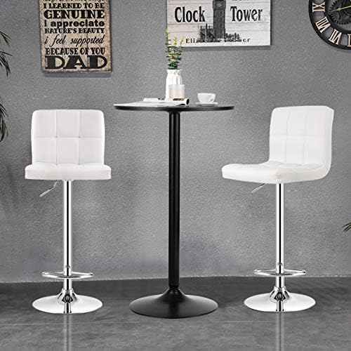 COSTWAY 3-Piece Bar Table Set, Counter Height Table Set with 2 Bar Stools