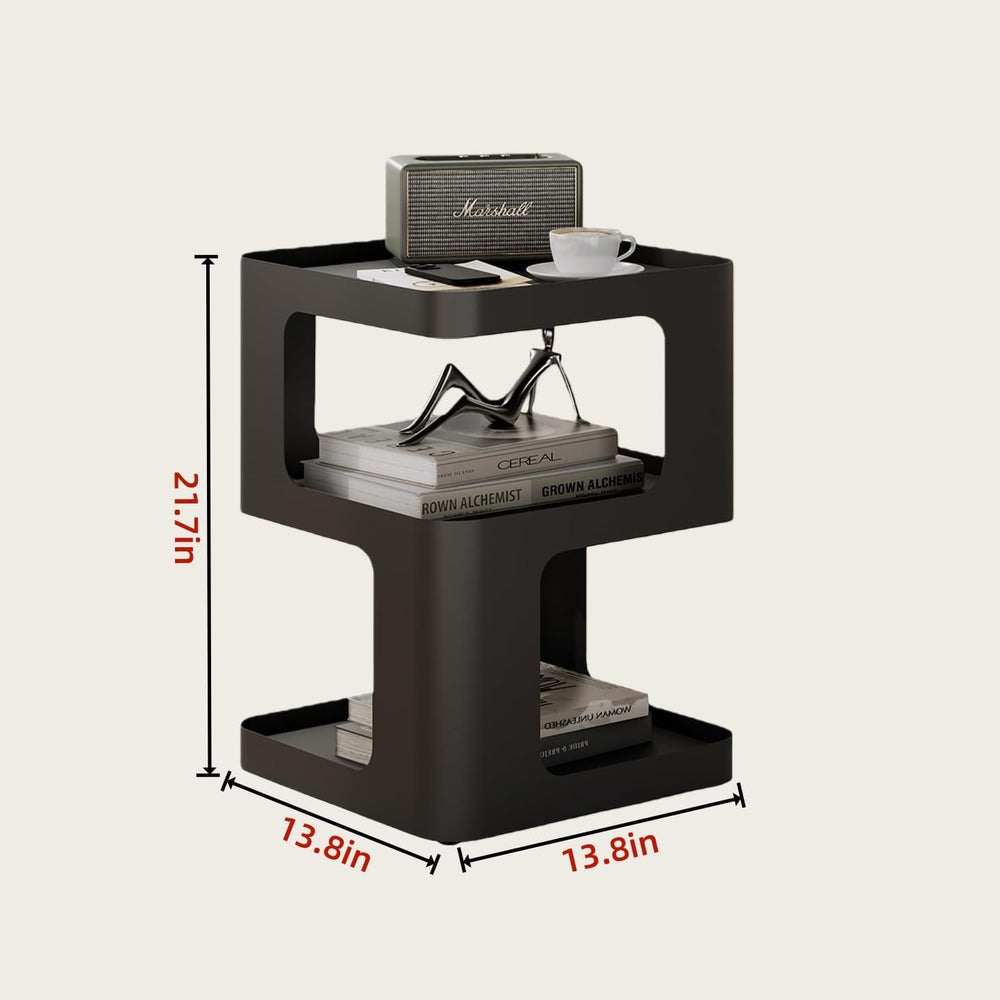 Modern Side Table, 2-Tier Small End Table for Living Room, Bedroom & Offi...