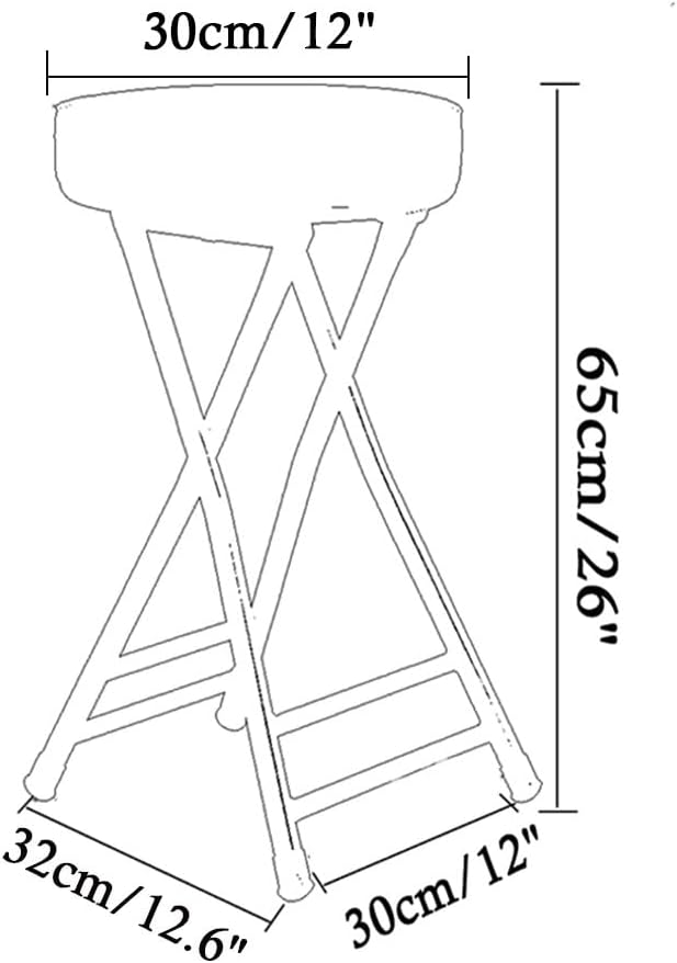 Cushioned Padded Folding Stool, 65cm/26In Padded Counter Height Bar Stool, In...