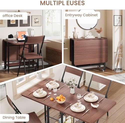 Garvee 5-Piece Dining Table Set, Dining Table Set for 4 with Chairs