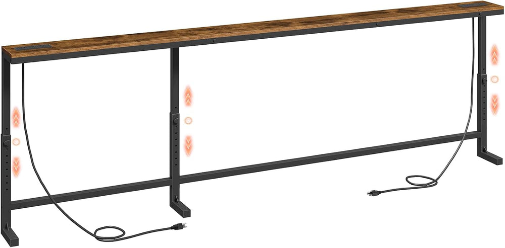 MAHANCRIS 102.3" Console Table with Adjustable Height(24.3"-32.7&qu...