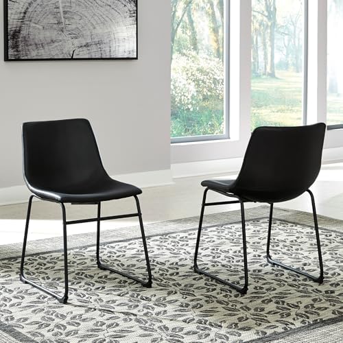 Signature Design by Ashley Centiar Dining Chairs Set of 2, Black