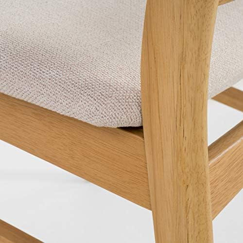 Christopher Knight Home Idalia Dining Chairs, 2-Pcs Set, Light Beige / Oak Fi...
