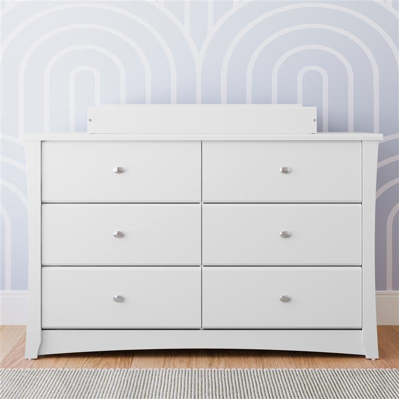 Storkcraft Crescent 6-Drawer Dresser, White