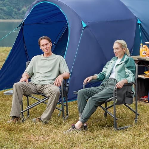Timber Ridge Aluminum Oversized Camping Chair, Lightweight Portable Directors...