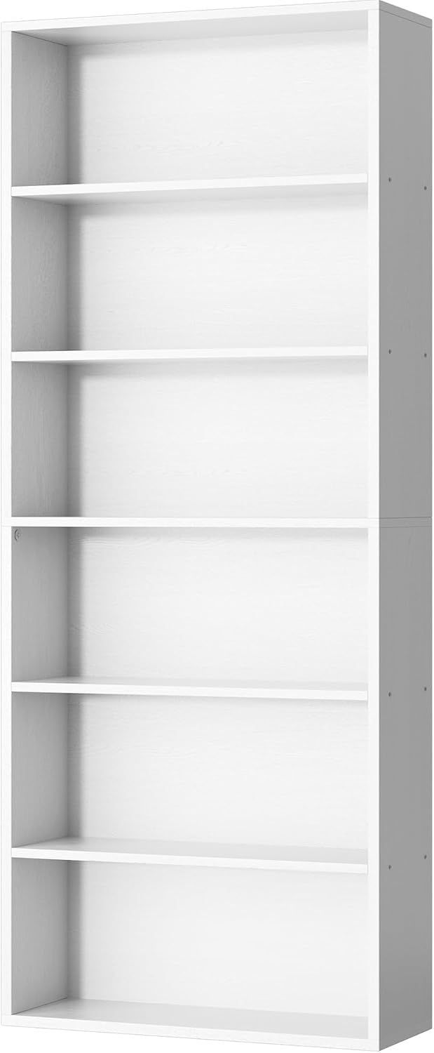 Shintenchi Bookshelf,6-Tier Open Bookcase and Bookshelves,6 Shelf Display Sto...