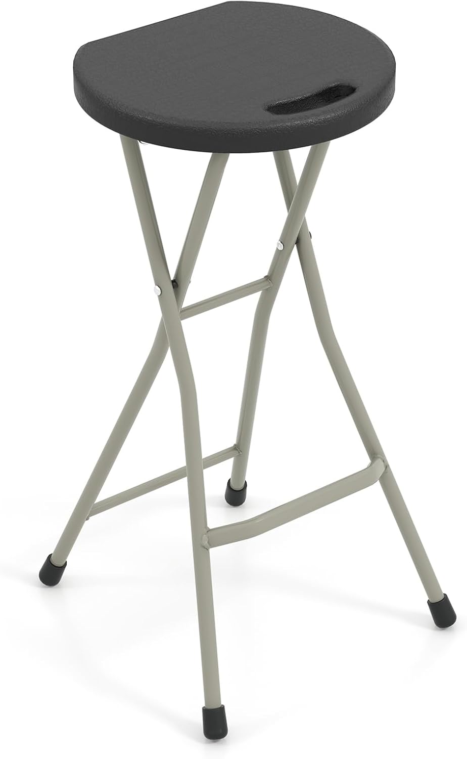 GYMAX Folding Stool, 28in Portable Collapsible Bar Stool with Handle & St...