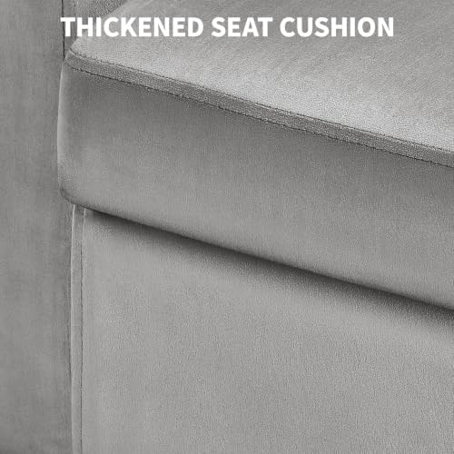 Yaheetech Barrel Accent Chair, Upholstered Modern Armchair, Gray
