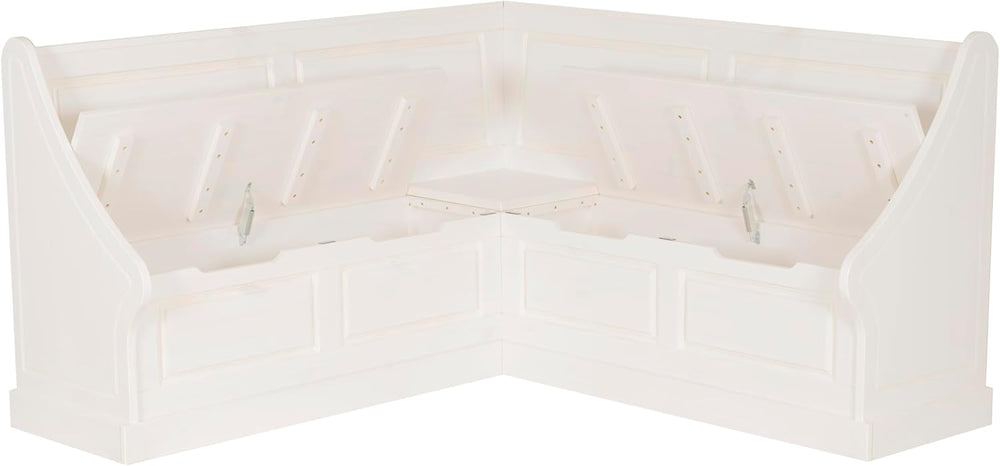 Linon Harris White Corner Breakfast Nook - Nook Only, Table is NOT included! ...