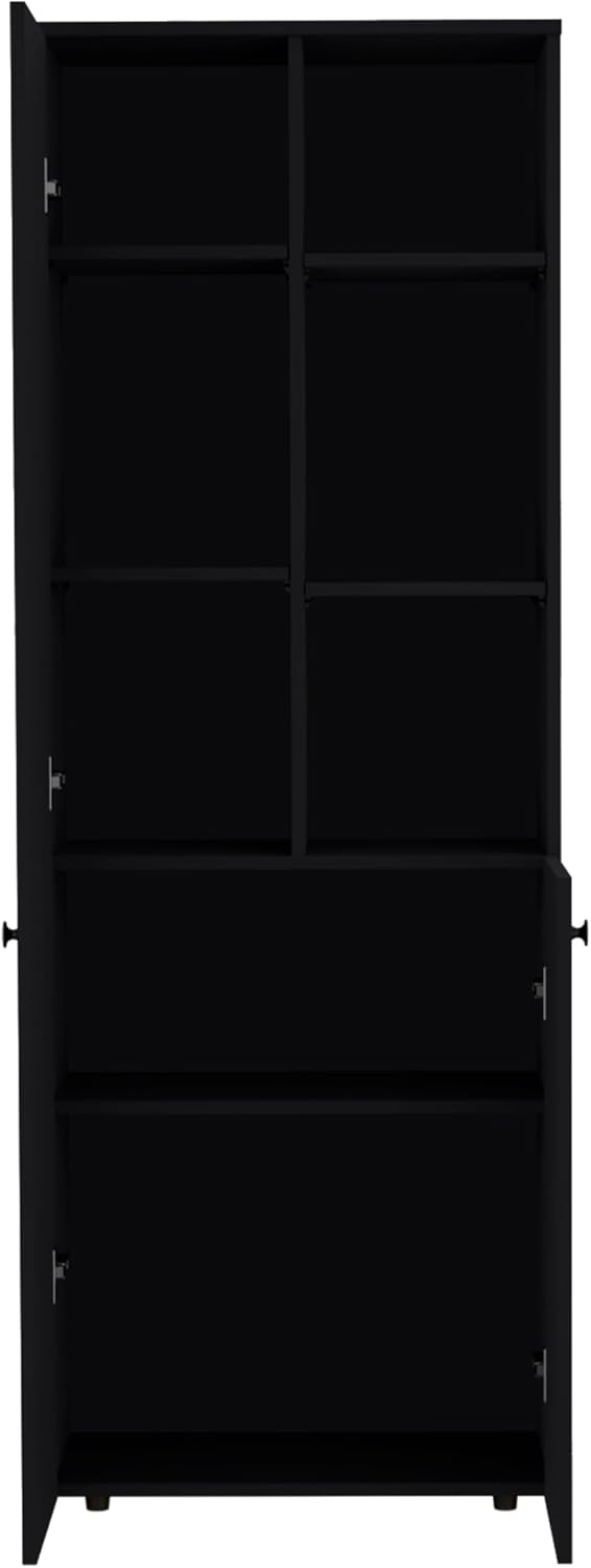 Riner 67" Slim Pantry Cabinet, 5-Tier Storage Shelves with Doors for Kit...
