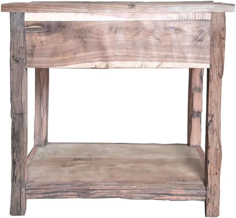 31.5x17.5x31.5 Rustic 2 Drawer Kitchen Island