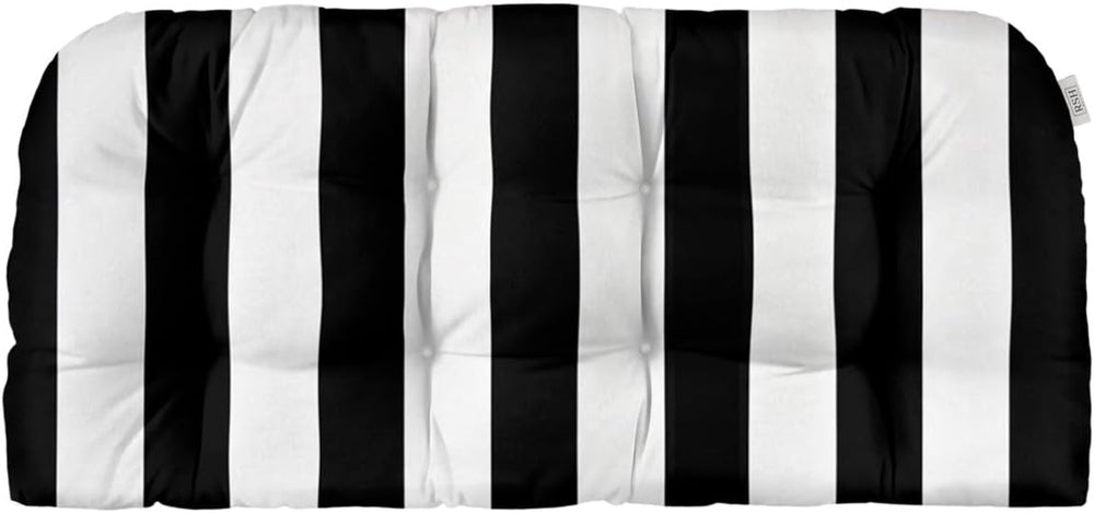 RSH DECOR: Tufted Wicker Loveseat Cushion | 41" x 19" | All-Weather...