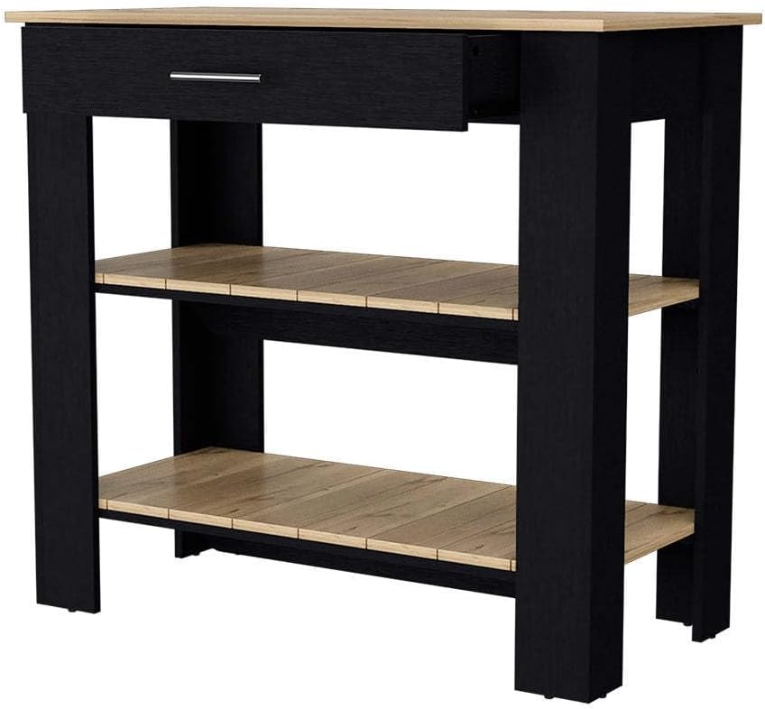 40 Inch Kitchen Island with Two Shelves and One Drawer | Includes two open sh...