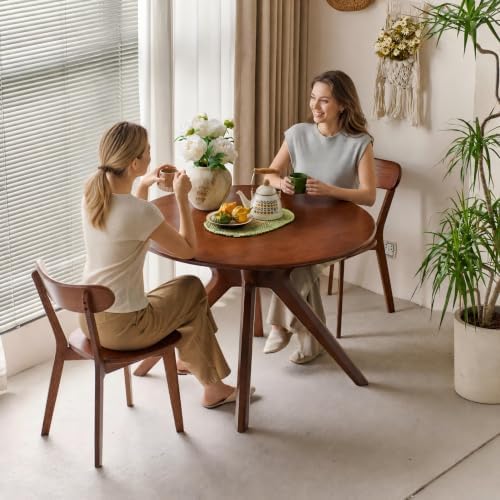 Oak Dining Chairs, Kitchen Chairs, 100% Solid Wood Modern Dinner Chair with C...