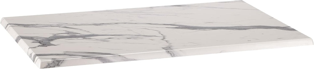 HBS 30" x 48" White Marble, Indoor/Outdoor All-Season EnduroTop Tab...