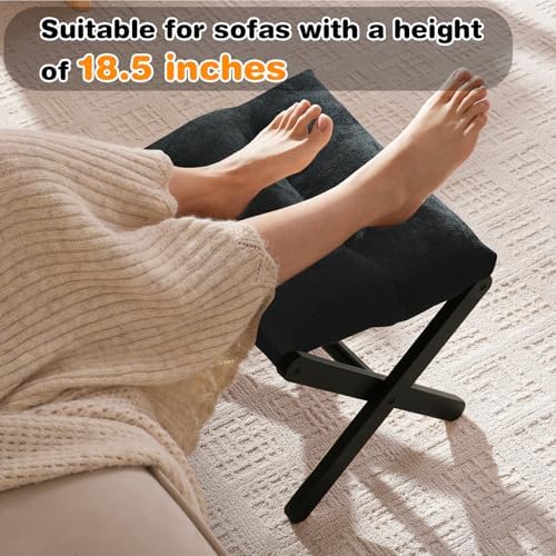 Baveke Foldable Ottoman Foot Rest for Chair, Small Foot Stools Ottoman for Ho...