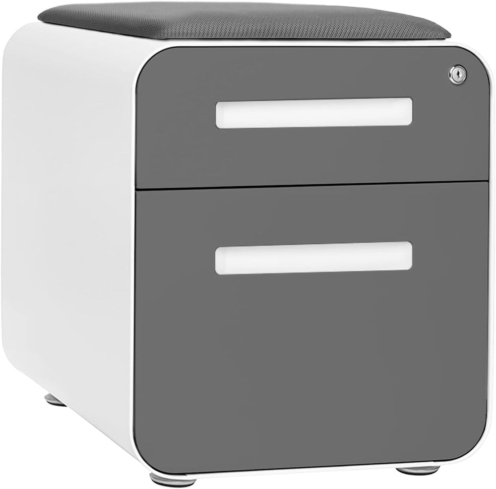 Laura Davidson Furniture STOCKPILE Mini Seated 2 Drawer Mobile File Cabinet w...