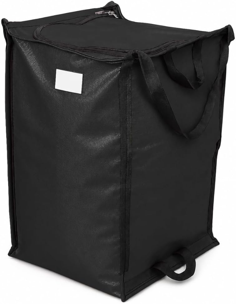 DURASACK XL 48-Gallon Zipper Top Heavy Duty Storage Tote Bags, Black